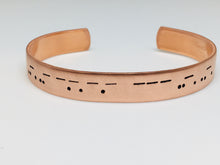 Load image into Gallery viewer, Morse Code *Swear Words* Copper Cuff Bracelet
