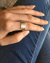 Load image into Gallery viewer, &quot;I am enough&quot; Sterling Silver Bypass Ring Sz 7-9