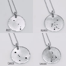Load image into Gallery viewer, Constellation Zodiac Necklace Sterling Silver