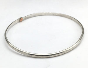 Argentium Silver Bangle Bracelet (size large)