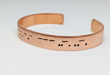 Load image into Gallery viewer, Morse Code *Swear Words* Copper Cuff Bracelet