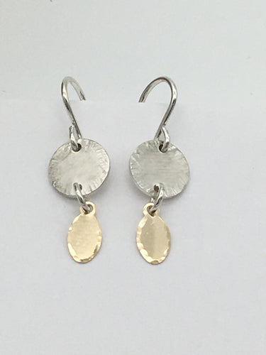 Sterling Silver and 14K Earrings