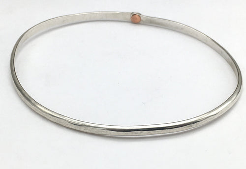 Argentium Silver Bangle Bracelet (size large)