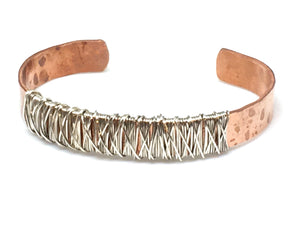 Copper and Sterling Cuff Bracelet