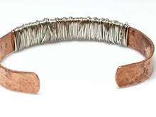 Load image into Gallery viewer, Copper and Sterling Cuff Bracelet